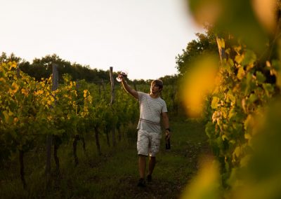 Tilen Praprotnik v vinogradu